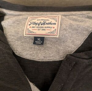 Flag & Anthem Henley Size XL. Very soft